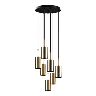 Lustră de 7 becuri Opviq lights Kem Tube, auriu