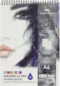 Caiet de schițe cu spirală Sense - A4, 10 foi