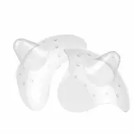 Protectoare mameloane, BabyOno, Din silicon moale, Include cutie depozitare, Fara BPA, Forma anatomica, Marimea M, Transparent