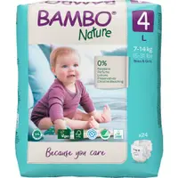 Scutece eco Nr. 4 pentru 7-14 kg, 24 bucati, Bambo Nature