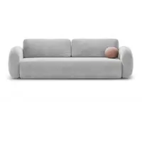 Canapea gri deschis extensibilă/cu spațiu de depozitare cu tapițerie din catifea 262 cm Tonale – Cosmopolitan Design