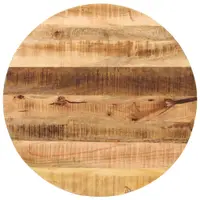 Gossi blat de masa, Ø 80x3,8 cm, lemn masiv de mango brut, rotund