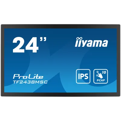 IIYAMA Monitor LED TF2438MSC-B1 TOUCH 23.8” 10pt Optical Bonded PCAP Open Frame 1920 x 1080 600cd 1000:1 5ms bonded PCAP HDMI DP