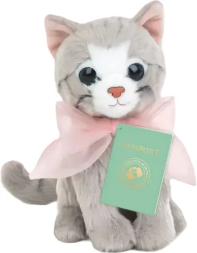Jucărie de pluș Studio Pets -Pisicuța de panglică Bella, 16 cm