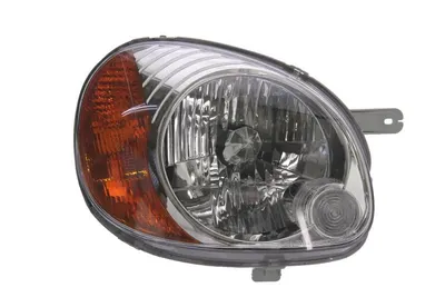 Far fata Dreapta (H4, electric, fara motoras, culoare insert: cromat, culoare semnalizator: galben) potrivit HYUNDAI ATOS 2001-2003