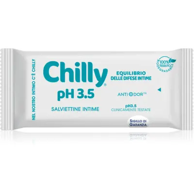 Chilly pH 3.5 Intimate Wipes servetele umede pentru igiena intima 12 buc