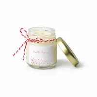 Lumânare parfumată din ceară de soia 50 g – Mărțișor “Hello Spring” - Iris Negru & Mosc