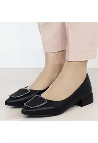 Pantofi negri comozi din piele naturala BY6921-2 03 19692 - Negru