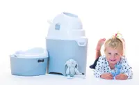 Cos ermetic scutece cu sac universal Diaper Champ capacitate 30 scutece One White