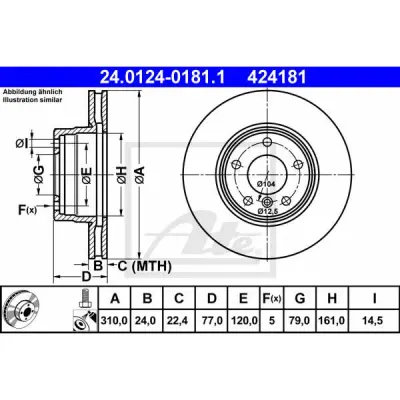 Disc frana ATE 24.0124-0181.1