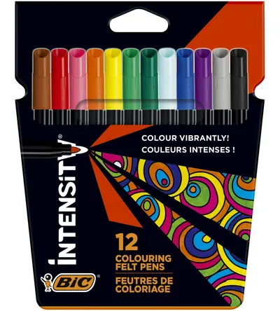 Set de markere BIC Intensity - 12 culori