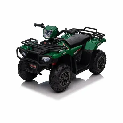 ATV electric copii, Baby Mix, Quad, Pana la 25 kg, Cu 3 viteze, Cu indicator digital al bateriei, Cu sunete si lumini, Sezut confortabil, Cu roti rezistente, 36 luni+, Green