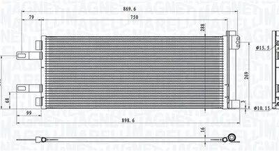 Condensator climatizare (cu uscator) potrivit CITROEN JUMPER II; FIAT DUCATO; PEUGEOT BOXER 2.0D-3.0D 04.06