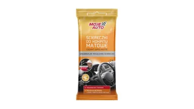 Set 24 de servetele pentru curatat bordul, aroma vanilie, efect mat, Moje Auto