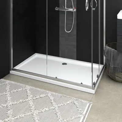Gossi cadita de dus dreptunghiulara din abs, alb, 70x120 cm