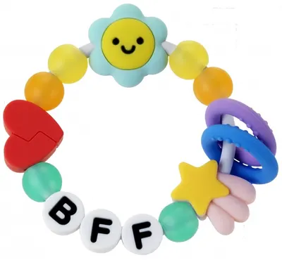 Jucărie de dentiție din silicon pentru bebeluși Infantino - Cei mai buni prieteni