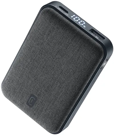 Baterie portabilă Cellularline - Glam, 10000 mAh, negru