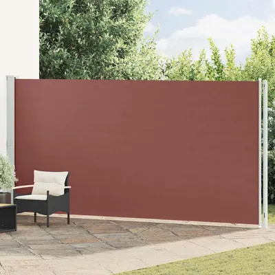 vidaXL Copertină laterală retractabilă de terasă, maro, 200x614 cm