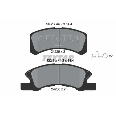 Set placute frana, frana disc TEXTAR 2422901