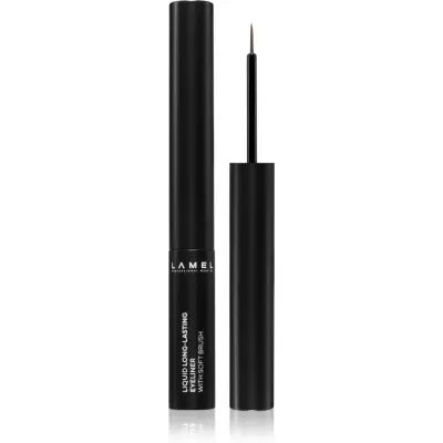 LAMEL Liquid Eyeliner Soft Brush dermatograf rezistent culoare 401 Black 4 ml