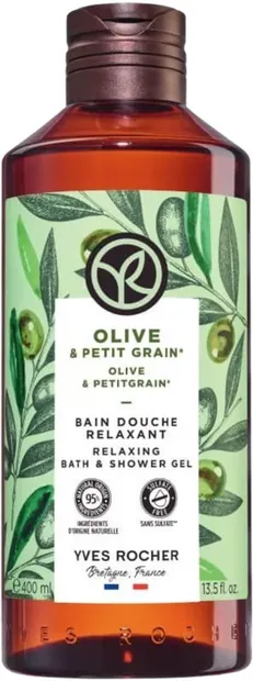 Yves Rocher Bain Nature Gel de duș , măsline și petigrain, 400 ml