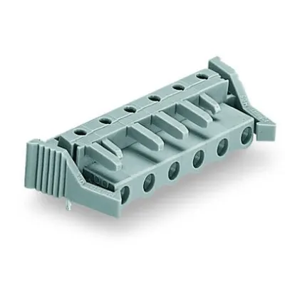 THT female header; 0.6 x 1.0 mm solder pin; angled; Locking lever; Pin spacing 7.5 mm; 13-pole; gray
