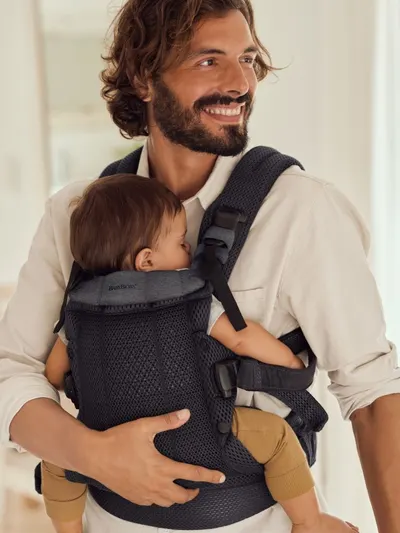 Marsupiu anatomic cu multiple pozitii de purtare colectia Harmony 3D Mesh Anthracite Editie Limitata