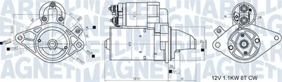 Electromotor (12V, 1,1kW) potrivit CITROEN C1; PEUGEOT 107; TOYOTA AYGO 1.0 06.05