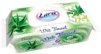 Șervețele umede cu capac Lara Baby Soft - Aloe vera, 80 buc
