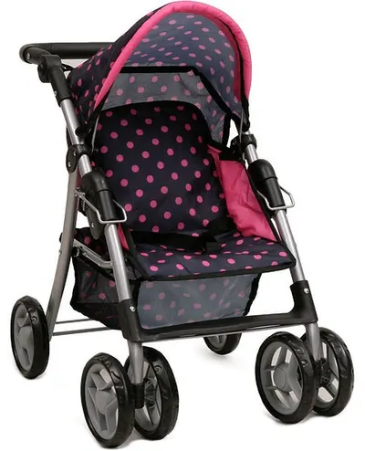 Carucior pentru papusi Nano - Pinky Dots