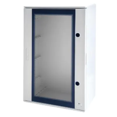 Dulap poliester cu usa transparenta - 405X650X200 - IP66 - GRIGIO RAL 7035