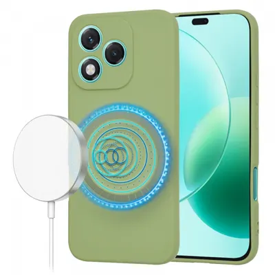 Husa MagSafe pentru Honor 400 Lite, Techsuit, SoftFlex, Matcha