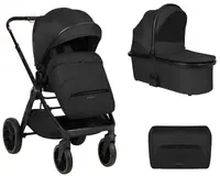 Cărucior combinat pentru bebeluși 2 în 1 KikkaBoo - Tiffany, Black