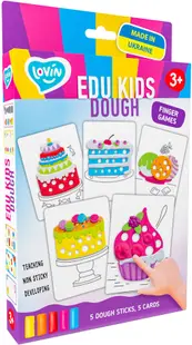 Set de modelat cu cartonașe și aluat Lovin - Dulciuri, 5 culori