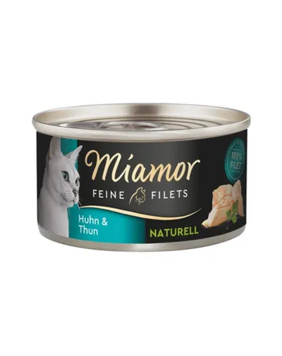 MIAMOR Feine Filets Naturell Chicken&Tuna 80g pui si ton in sos propriu, hrana pisica