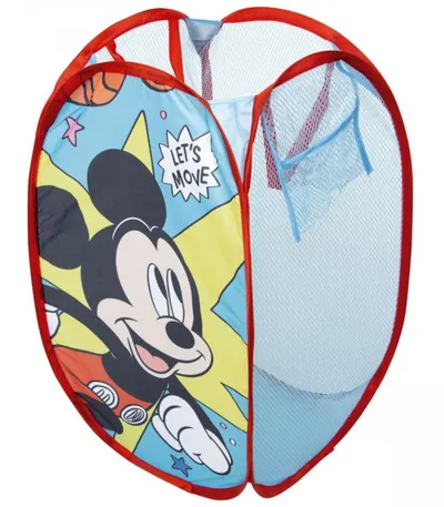 Cos textil pentru jucarii Mickey Mouse 36x36x58 cm