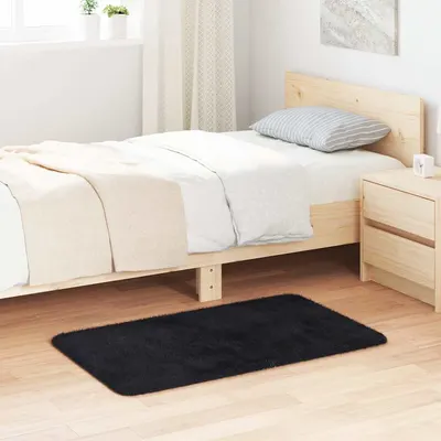 vidaXL Covor Shaggy cu fir lung NAVARRA negru, 60x100 cm, poliester