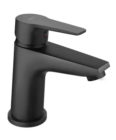 Baterie lavoar cu ventil clik-clack, negru mat, Ferro Ritto