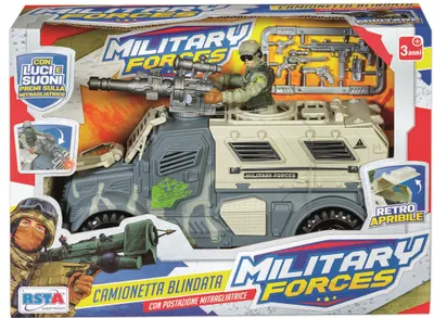 Set de joc RS Toys - Mașină blindată cu un soldat, cu sunete și lumini