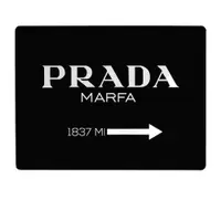 Pad pentru tastatură și mouse Little Nice Things Prada, 55 x 35 cm, negru