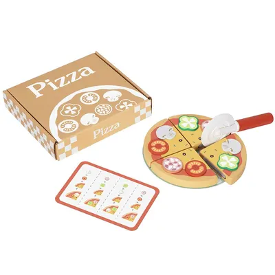 Set de joacă din lemn Hi Pando – Fă-ți propria pizza