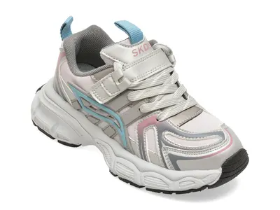 Pantofi sport SELECTION KIDS gri, W176, din piele ecologica