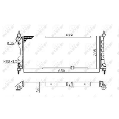Radiator, racire motor NRF 507522A