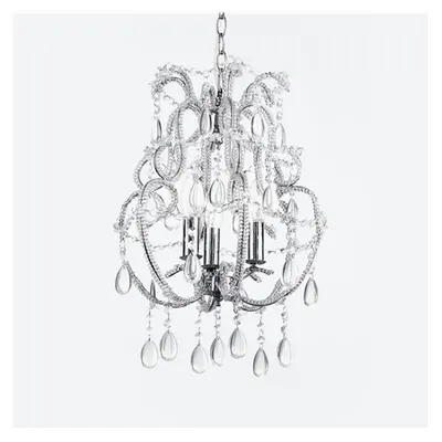 candelabru Prisma, 3 becuri, dulie E14, D:340 mm, H:460/1050 mm, Crom