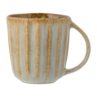 Cană bej pentru latte din gresie ceramică 350 ml Fleur – Bloomingville