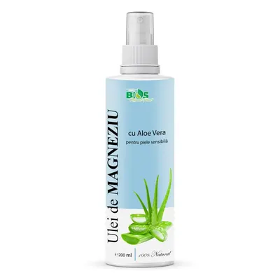 Ulei de Magneziu cu Aloe Vera, pentru piele sensibila, 200 ml, Bios Mineral Plant