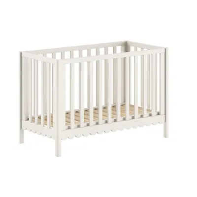 Pătuț bej din lemn de pin cu înălțime reglabilă 60x120 cm Swingo – Vipack
