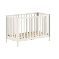Pătuț bej din lemn de pin cu înălțime reglabilă 60x120 cm Swingo – Vipack