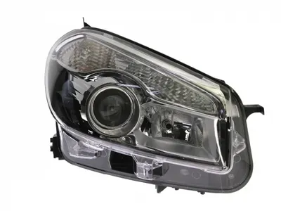 Far dreapta (2 H7, reglaj electric, cu motoras, fundal argintiu, fundal transparent) NISSAN QASHQAI 2010-2013