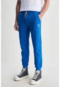 Pantaloni de trening din amestec de bumbac Luskin